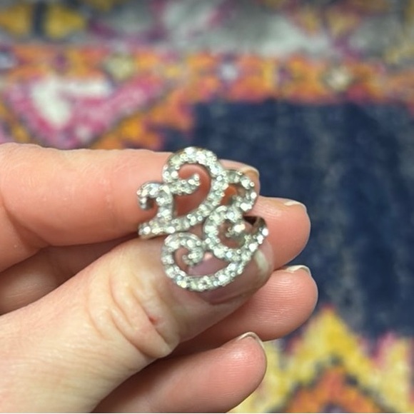 Elegant Silver Cocktail Rings Set - Picture 2 of 5